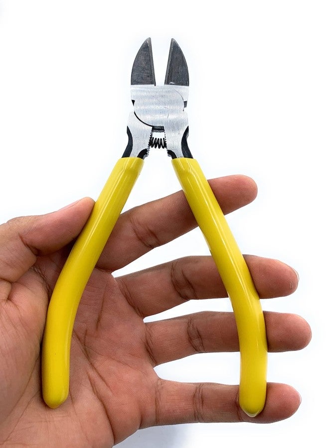 أون قاطعة أسلاك بلاستيكية من Aone بطول 150 مم، مقاس 6 بوصات، متعددة الاستخدامات لقص الأسلاك والبلاستيك، وصنع المجوهرات وإصلاحها، وصناعة الساعات، والتطريز بالخرز، وصنع النماذج، والحرف اليدوية (قد يختلف لون المقبض المطاطي). - Image 5